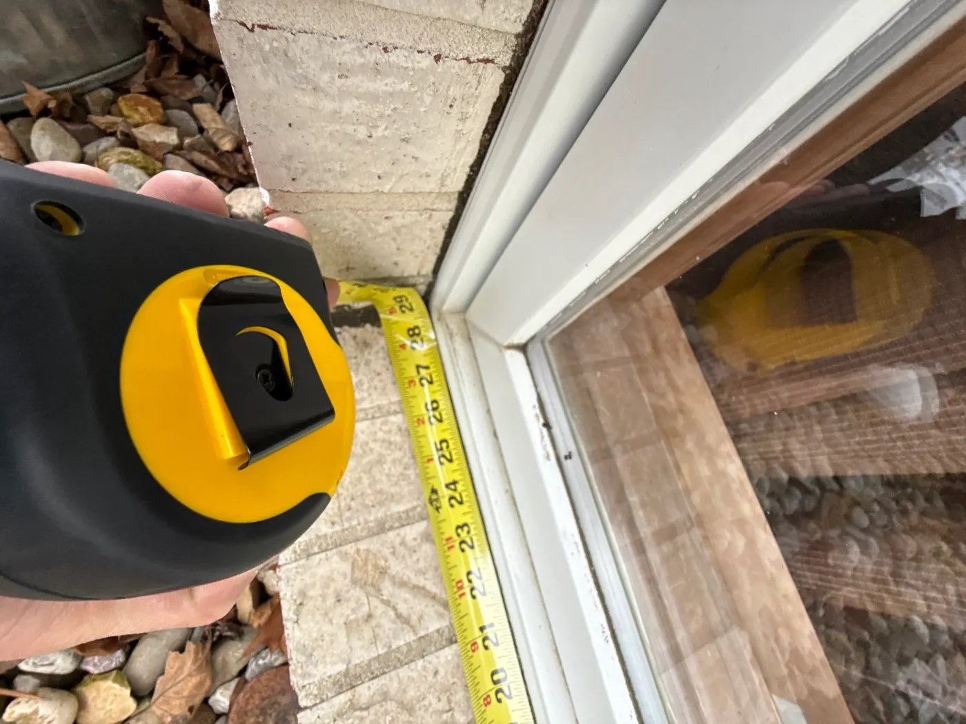 Frame and seal detail on a Frankton window job