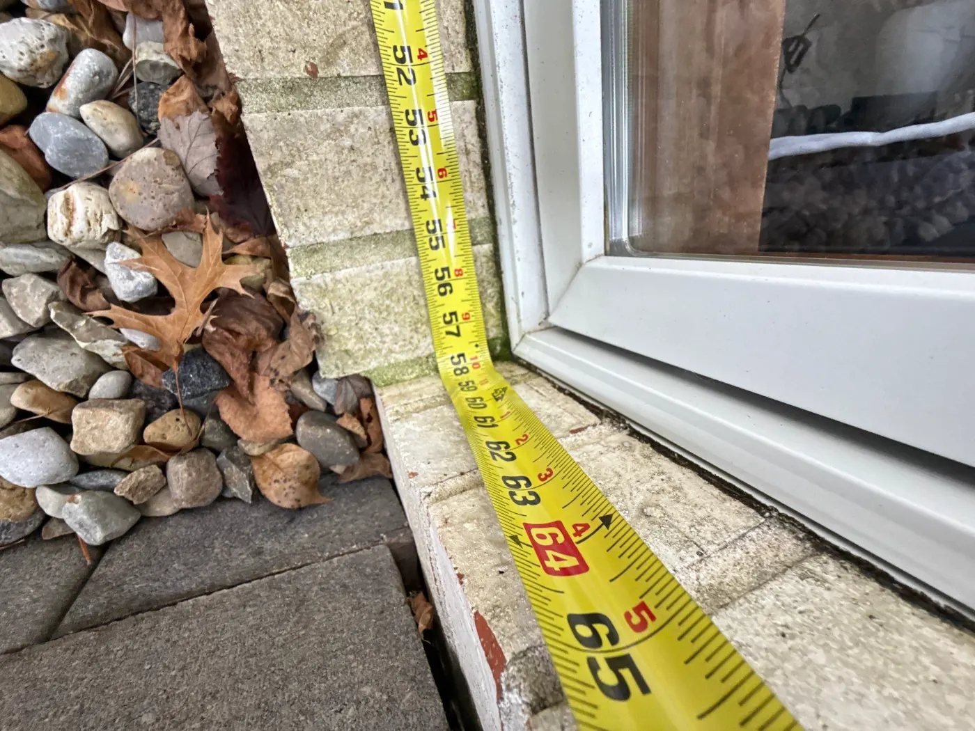 Storm-damaged window documented in Frankton